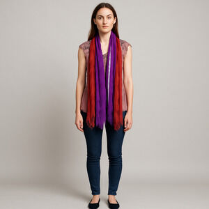 Women's Rayon Scarves Purple Red